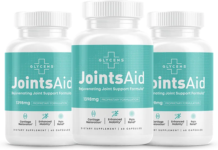 JointsAid three bottle pack, 60 capsules per bottle